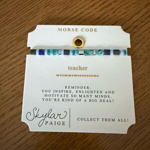 NEW Skylar Paige Morse Code Bracelet